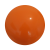 Plastic bal 22 cm - druk op 2 posities oranje