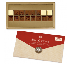 ChocoTelegram - Zalig Kerstmis - Chocolade Chocolade wensen bedrukken